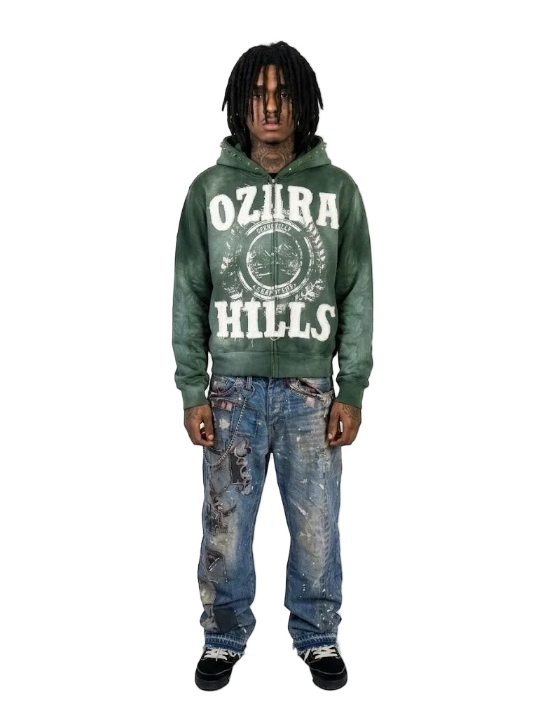 OG OZARA HILLS GREEN ZIP UP