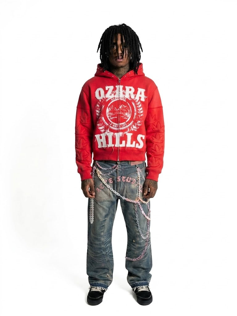 OG OZARA HILLS RED ZIP UP