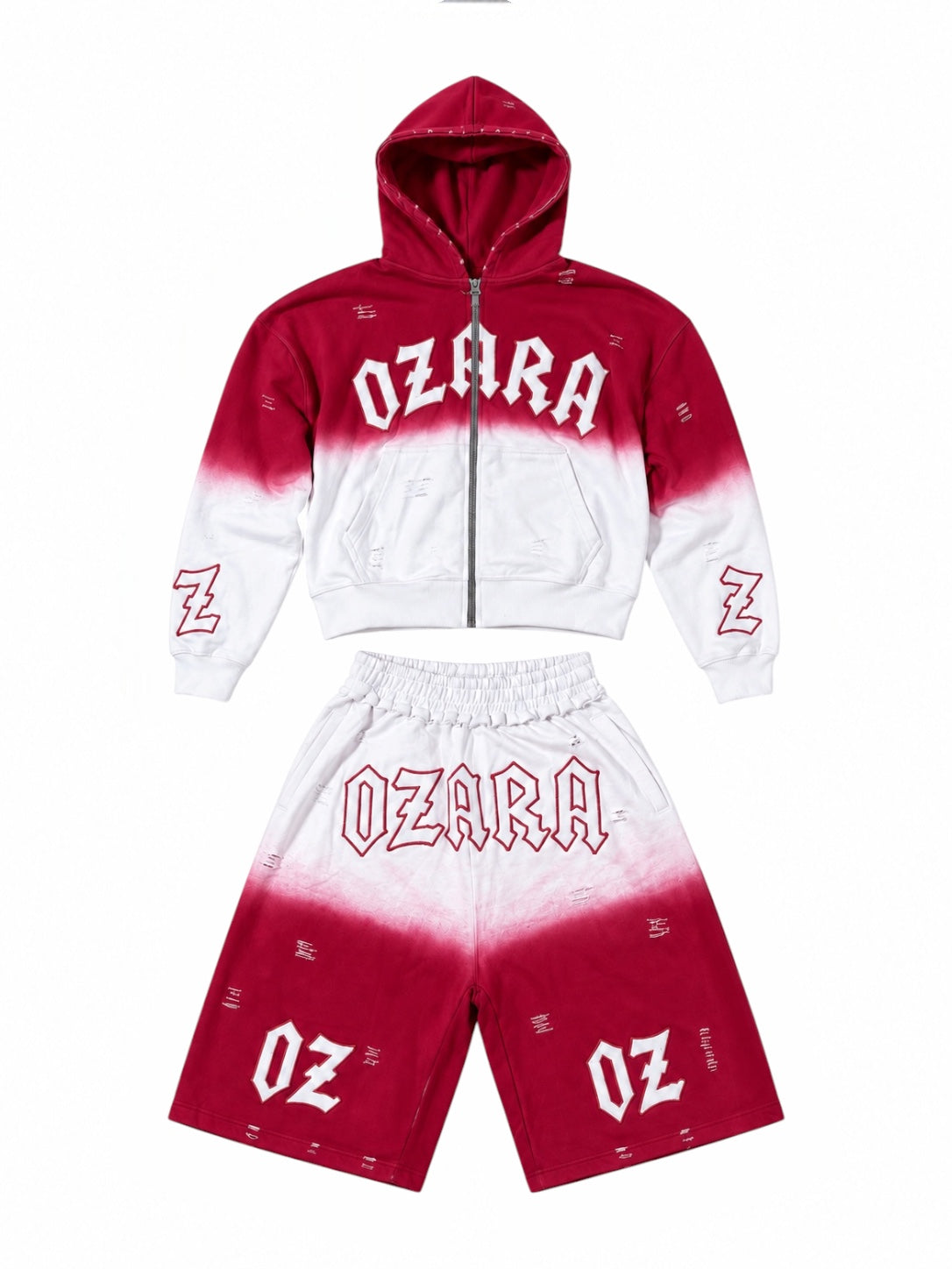 RED TWO TONED OMBRÉ SET