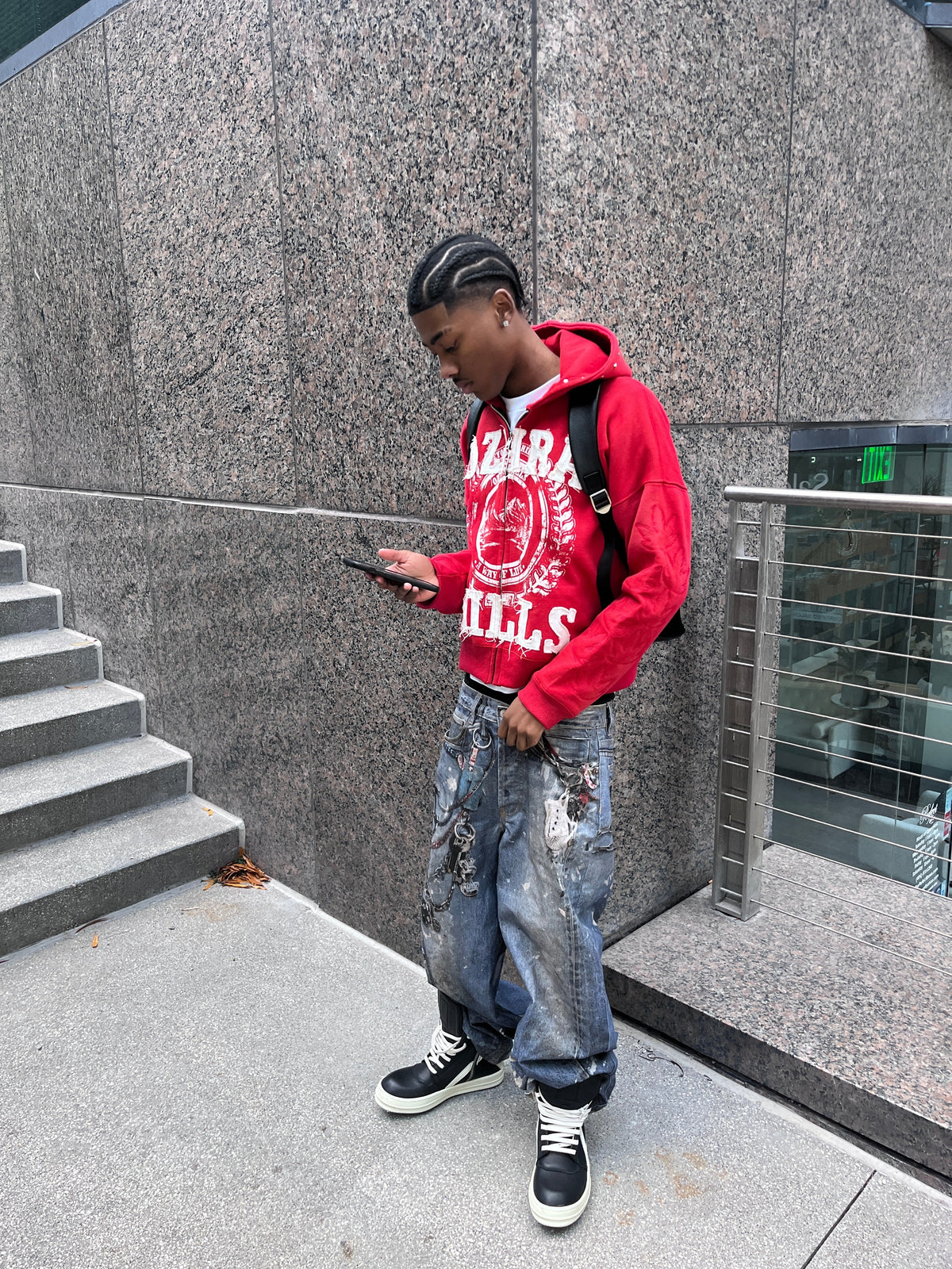 OG OZARA HILLS RED ZIP UP
