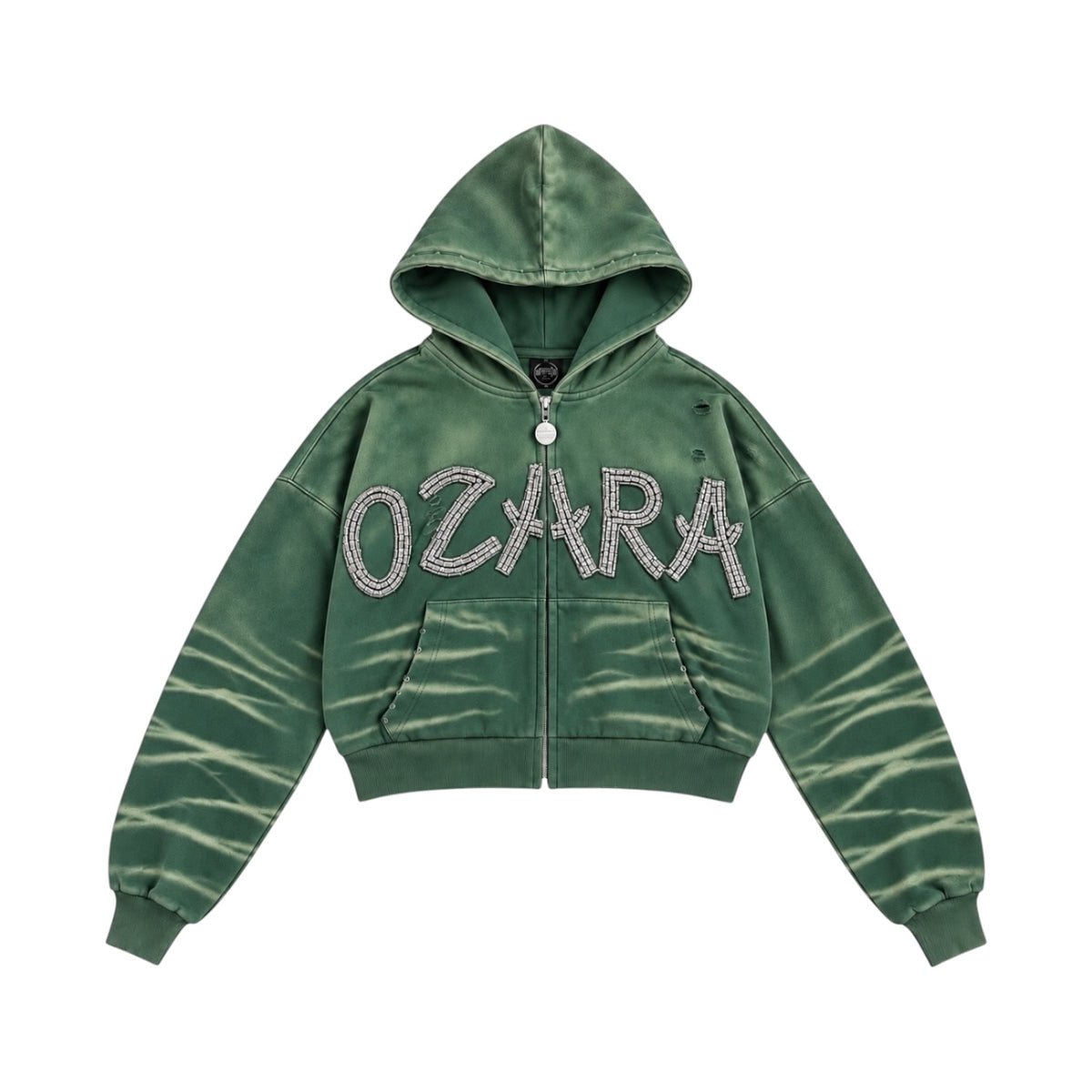 "WAVE" GREEN ZIP UP