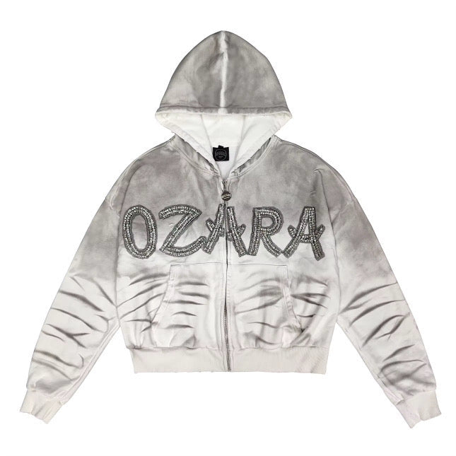 "WAVE" WHITE ZIP UP