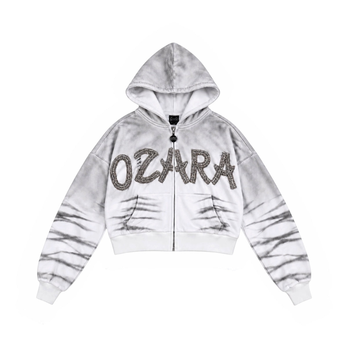 "WAVE" WHITE ZIP UP