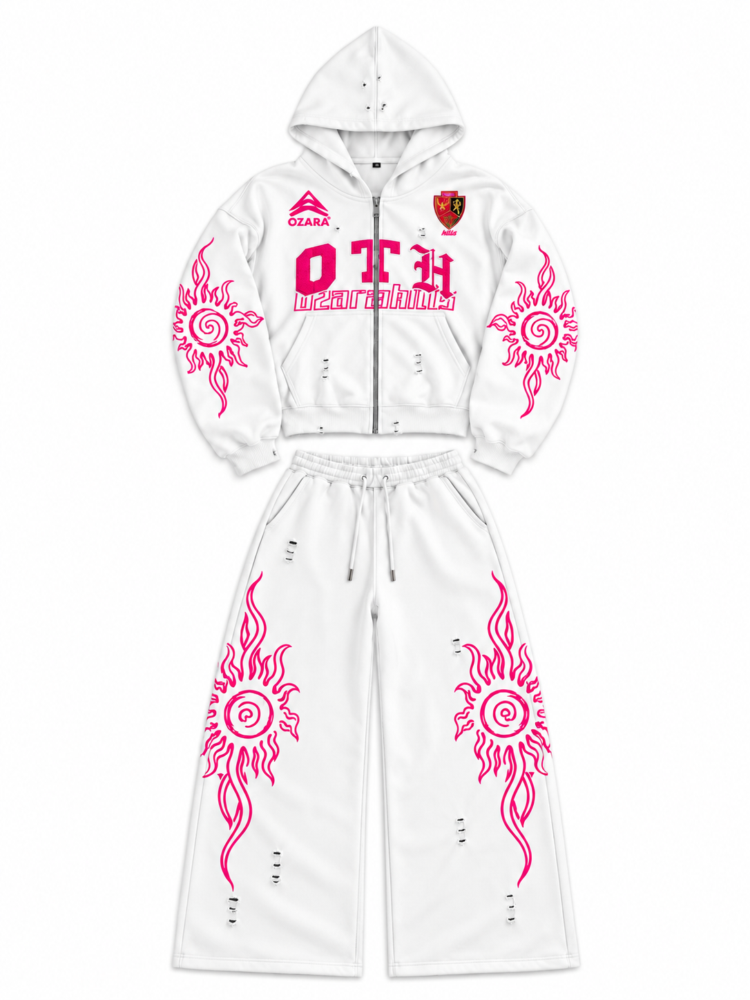 White Leather Patch Set