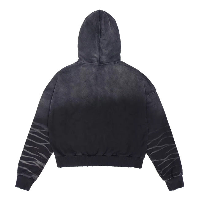 "WAVE" BLACK ZIP UP