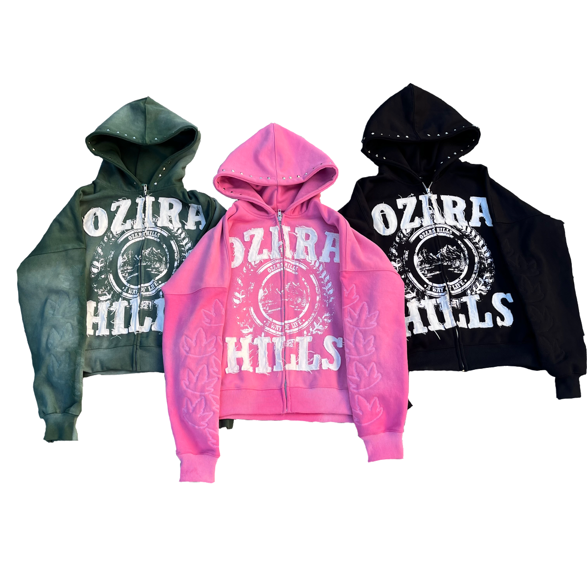 OG OZARA HILLS GREEN ZIP UP