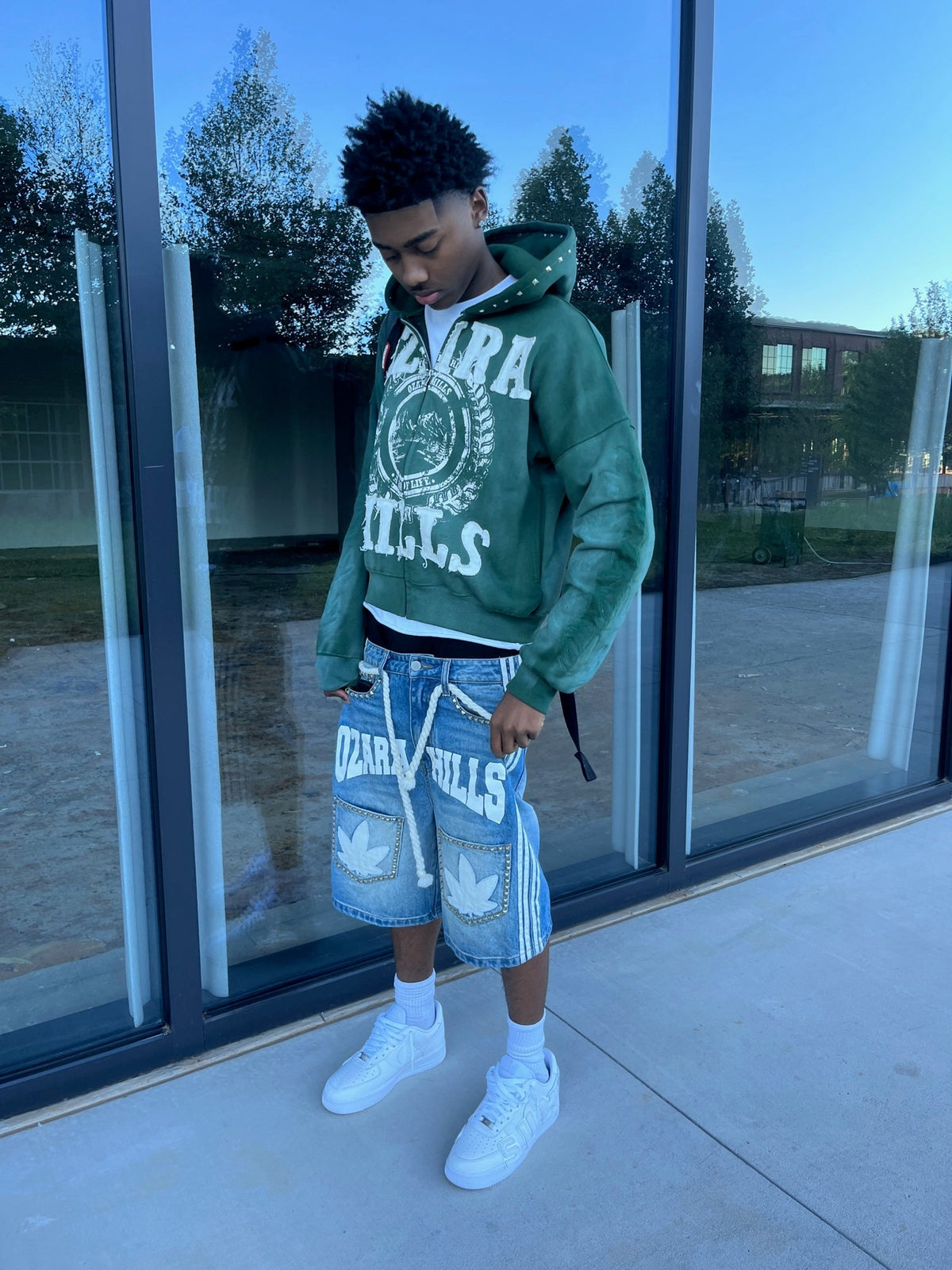 OG OZARA HILLS GREEN ZIP UP