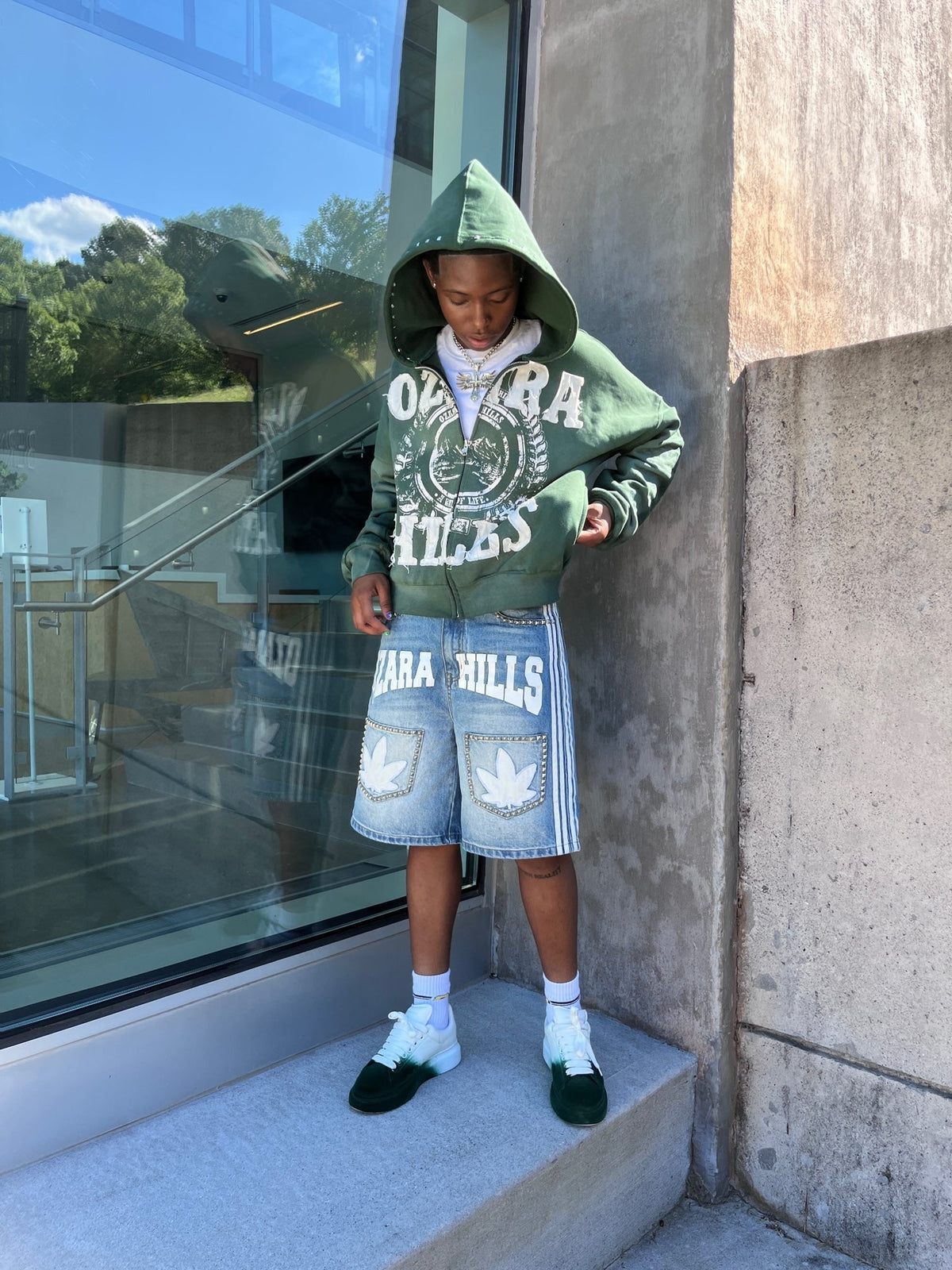 OG OZARA HILLS GREEN ZIP UP
